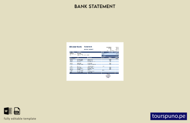 listo para imprimir plantilla de Excel de extracto bancario de la República de I